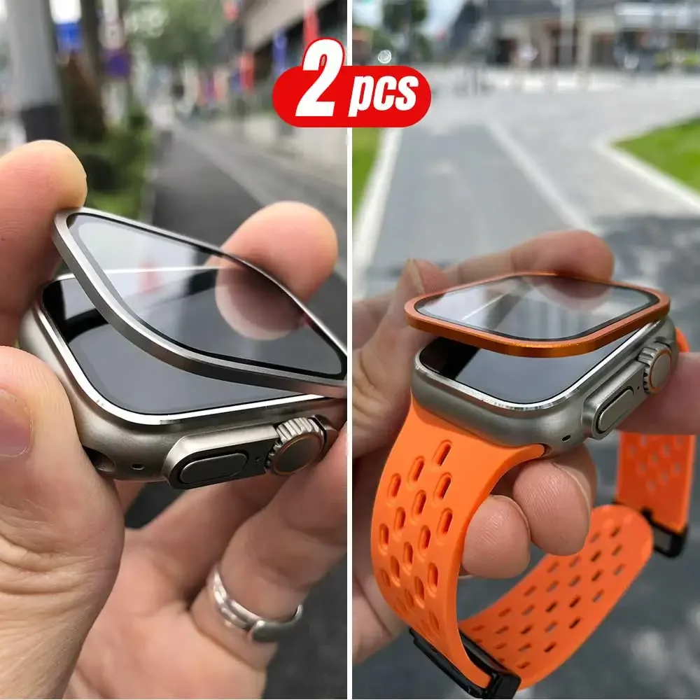 2 Buah Bingkai Logam Titanium  - Smartwatch Straps & Accessories ulasan dan harga