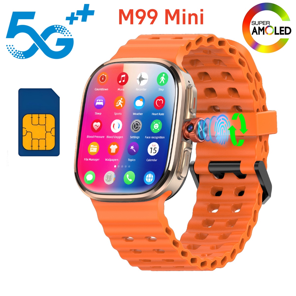 Jam Tangan Pintar M99 Mini 5G  - Smartwatch Faces ulasan dan harga